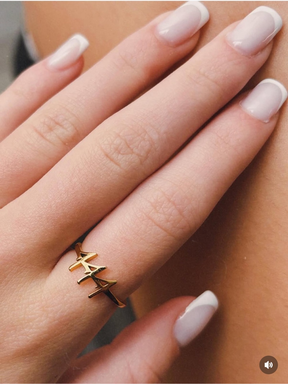 Gold Plated 444 Angel Numbers Accent Ring - Size 7